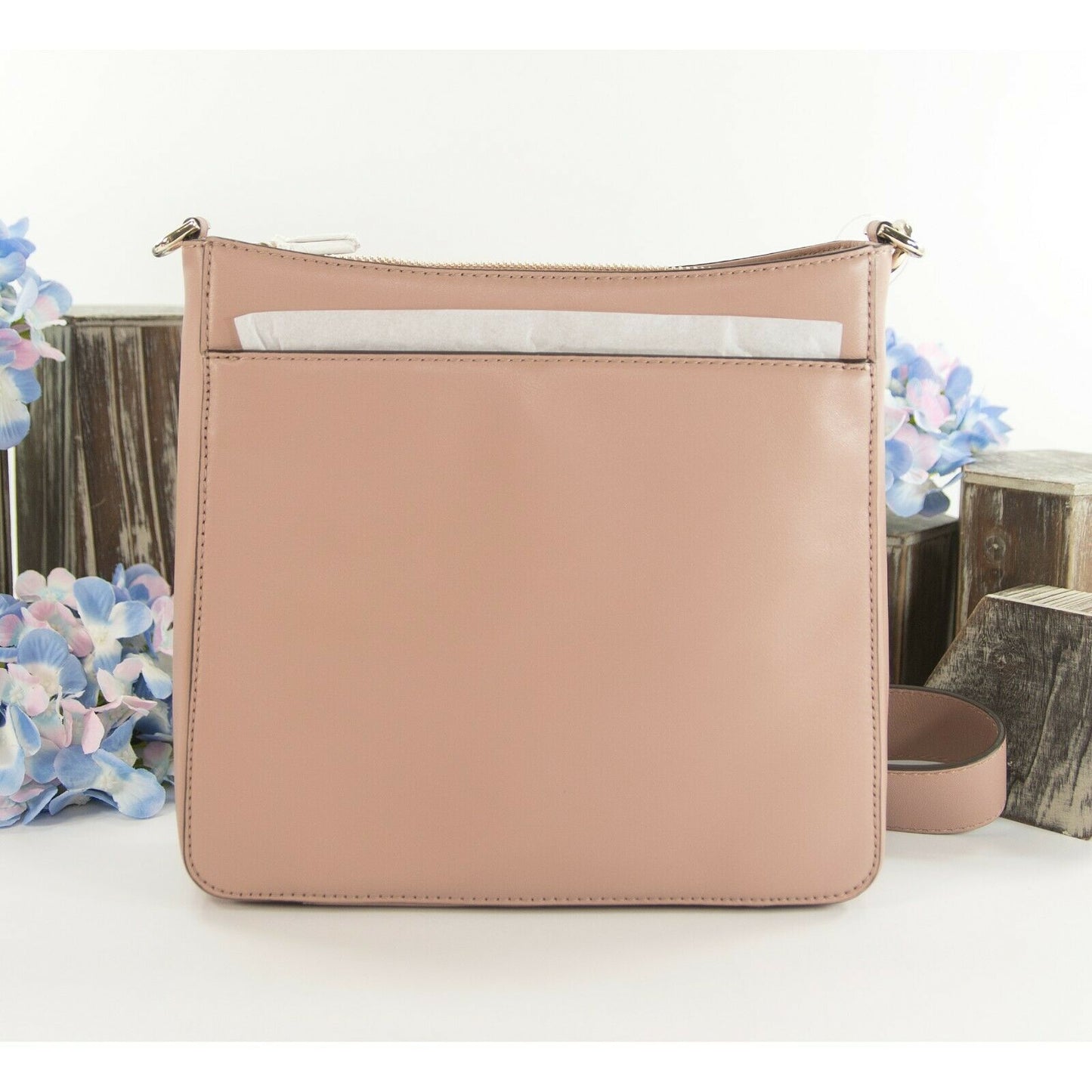 Michael Kors Fawn Leather Swingpack Pocket Large Crossbody Bag NWT