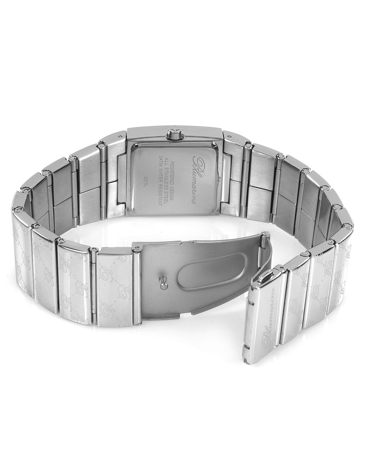 Blumarine Signature Monogram Crystal Stainless Steel Bracelet Watch NIB