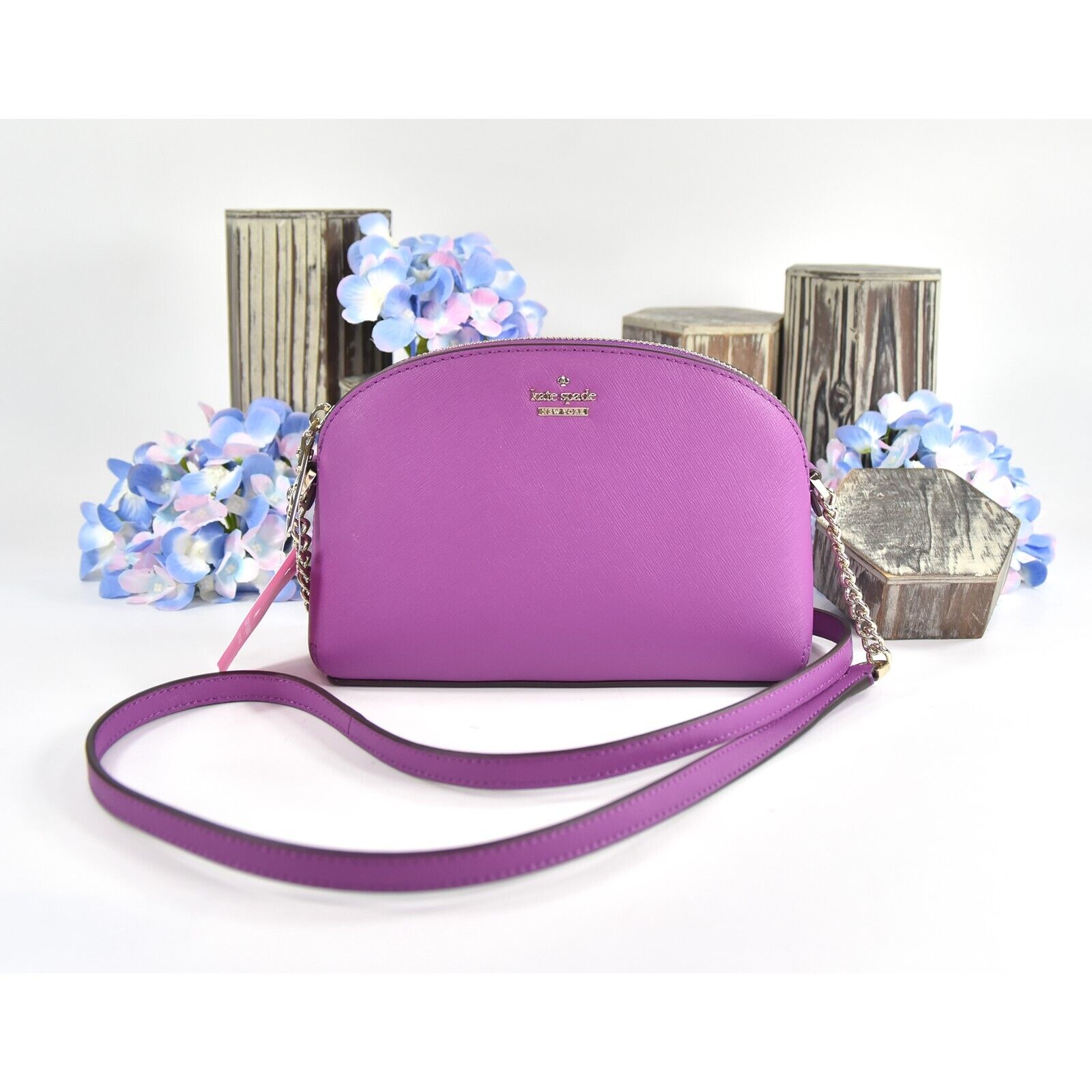 Kate Spade Cameron Street Hilli Berry Crush Leather Dome Crossbody Bag –  Design Her Boutique