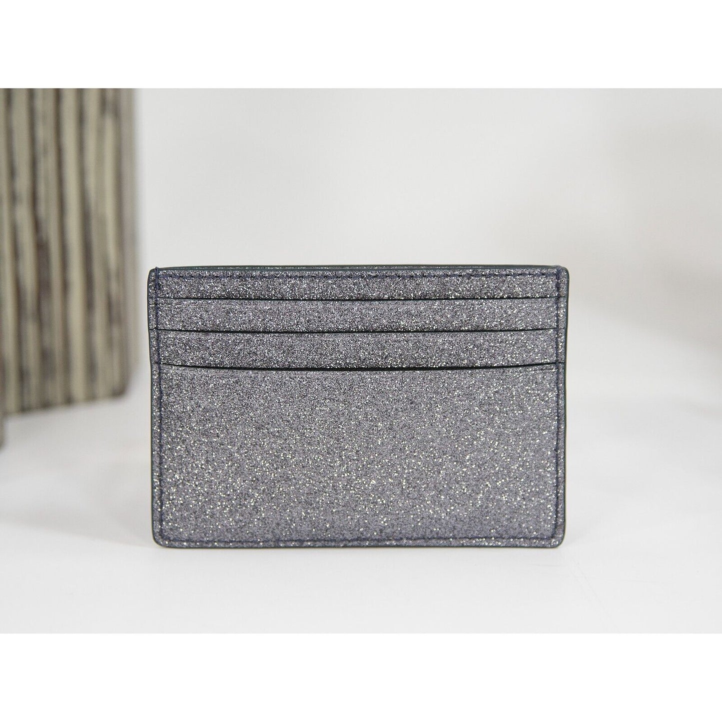 Kate Spade Jolene Dusk Navy Glitter Card Case Mini Wallet NWT