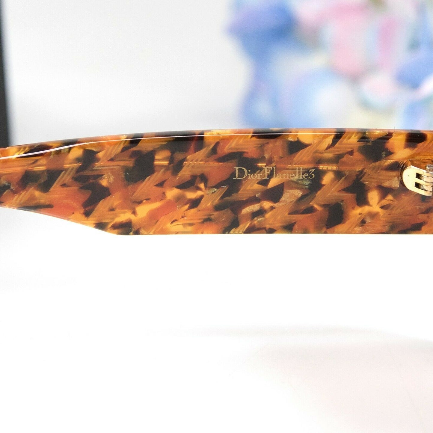 Christian Dior 4N1SB Honey Tweed Flanelle 3 Logo Sunglasses NWT Case
