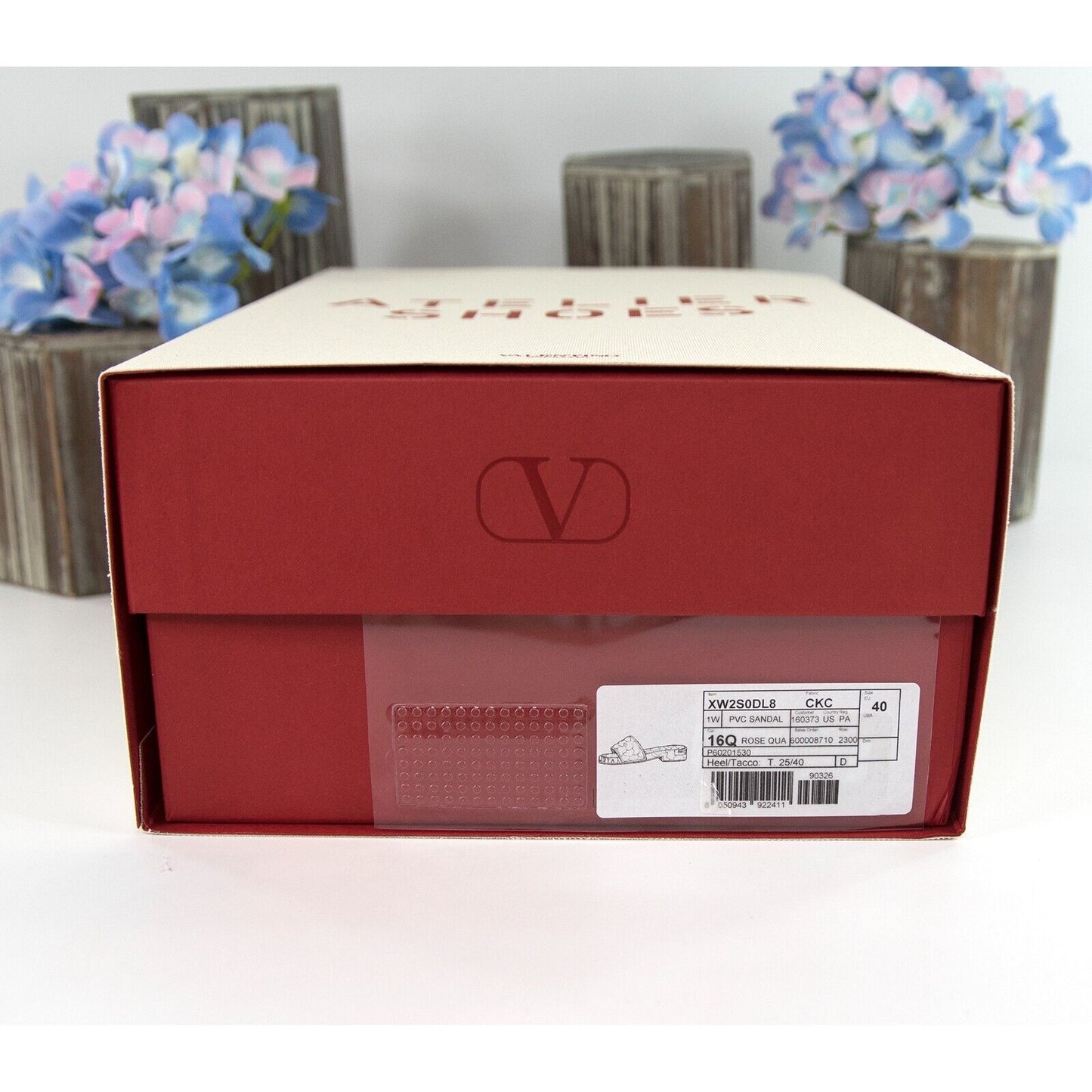 Valentino Garavani Rose Quartz Limited Edition 40MM Rubber Slide Sandals 40 NIB