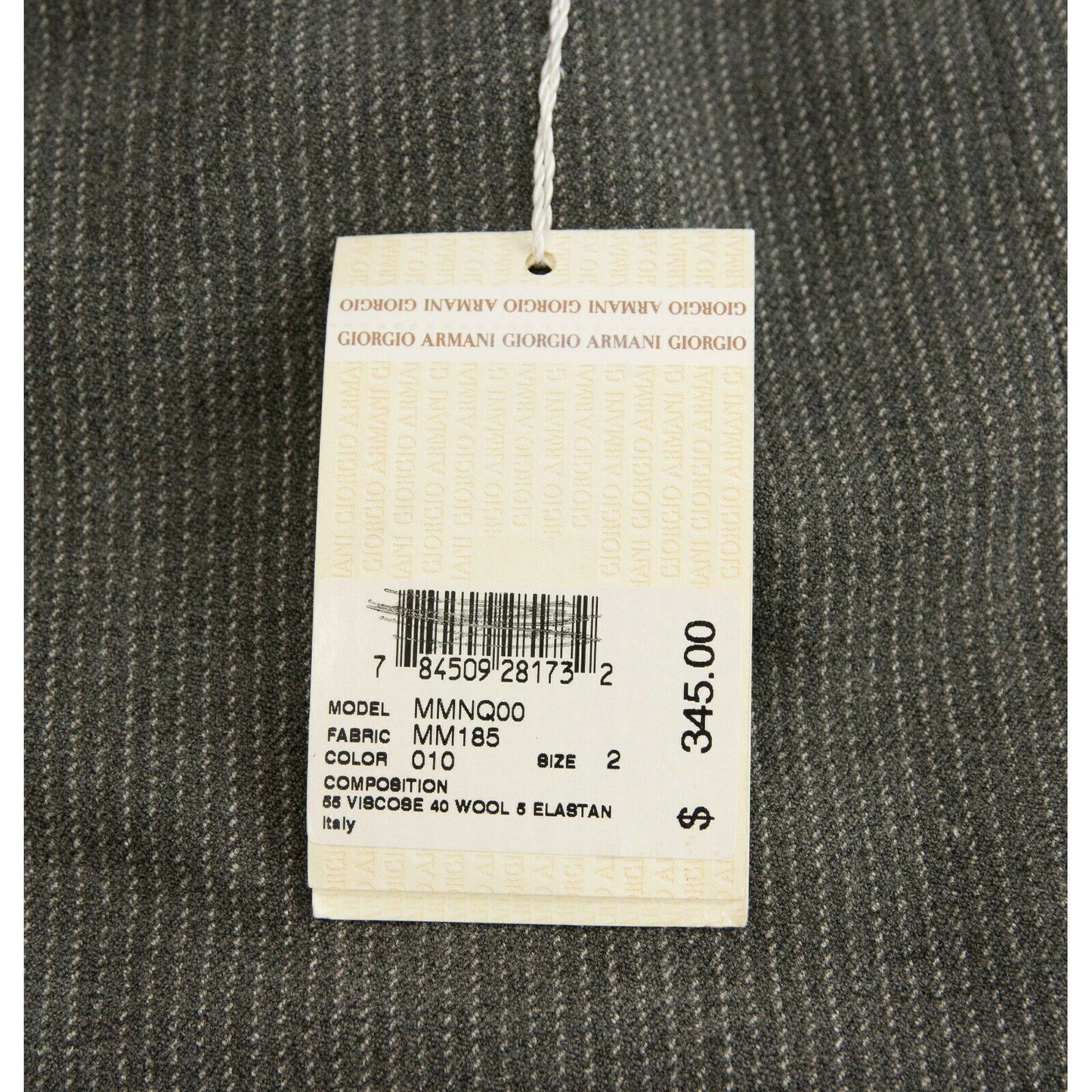 Armani Collezione Charcoal Pinstripe Lined Wool Straight Skirt 2 NWT $345
