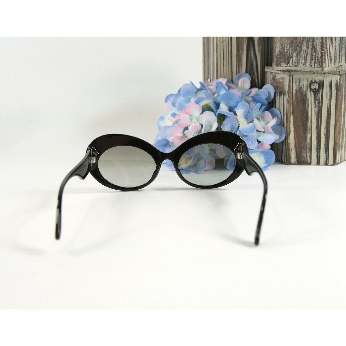 Dolce & Gabbana DG4345 Silver Glitter Leopard Cateye Logo Acrylic Sunglasses NWT
