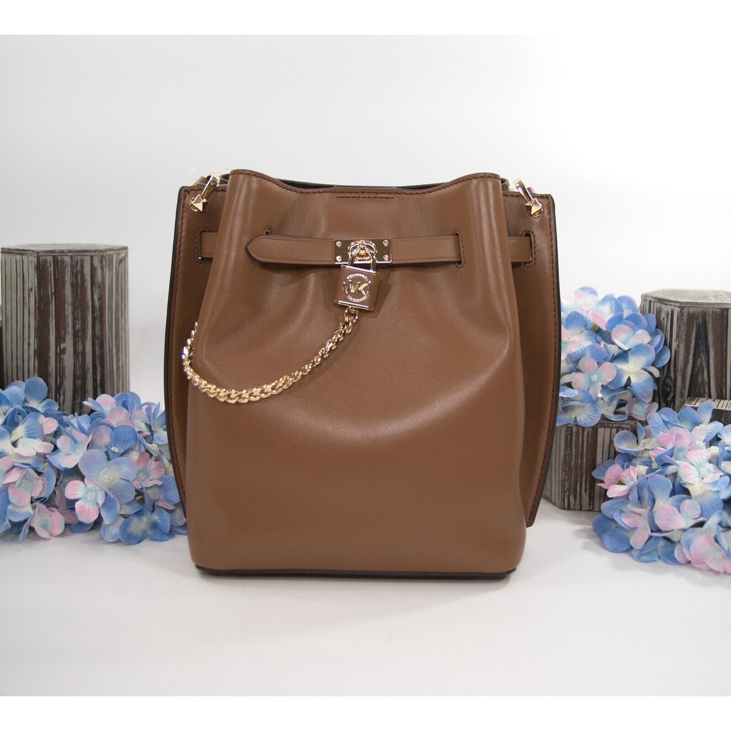 Michael Kors Luggage Brown Hamilton Legacy Leather Satchel Bag NWT