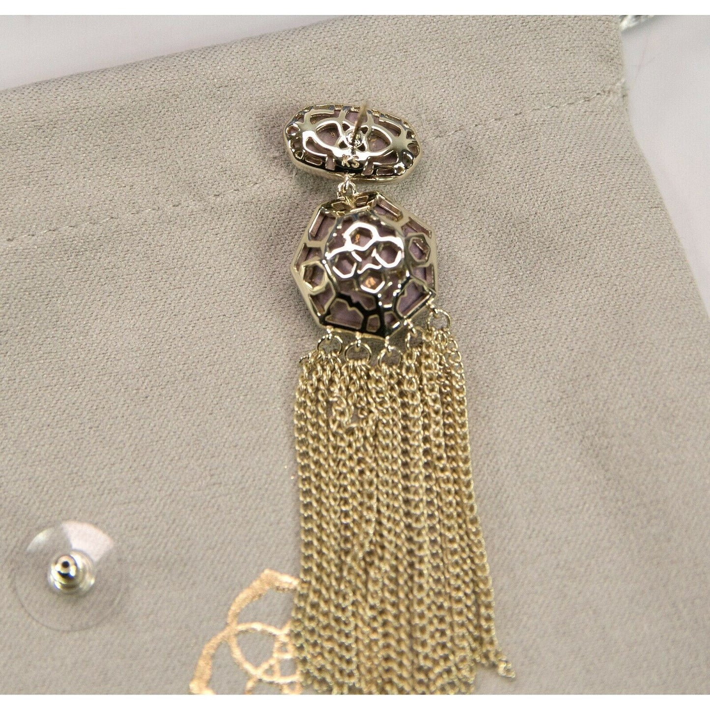 Kendra Scott Lilac Magnesite Tae Fringe Drop Dangle Earrings NWT