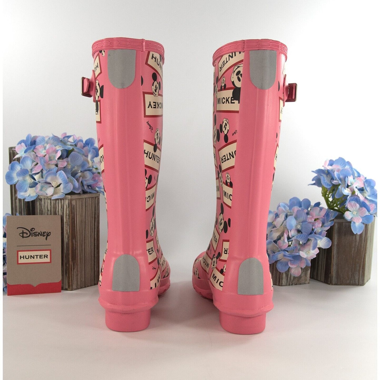 Hunter Boot Company Girls Mickey Disney Pink Shiver Rainboots 3 Youth NIB