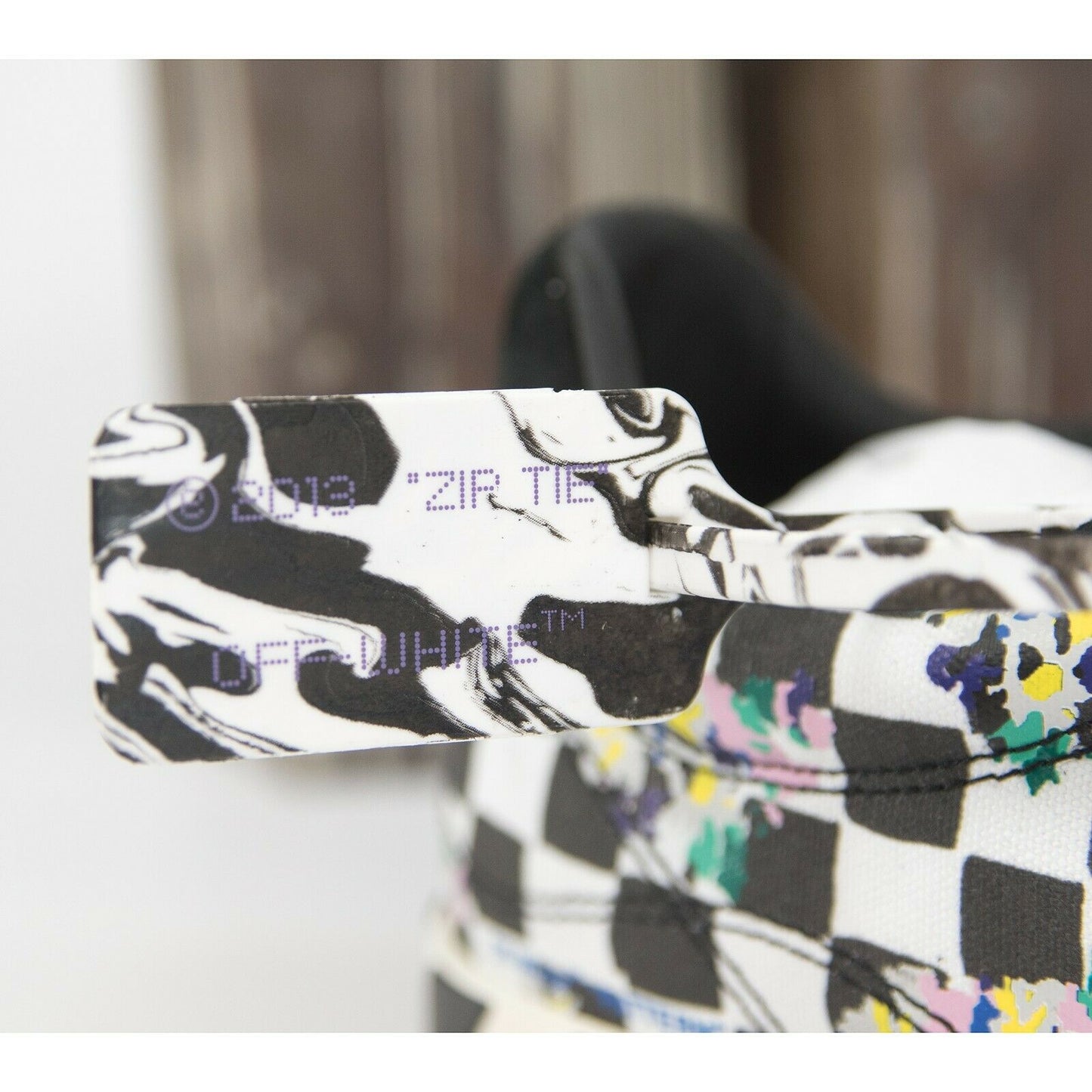 Off-White Limited Edition Printed Chek Canvas Low Vulcanized Sneakers 41 11 NIB