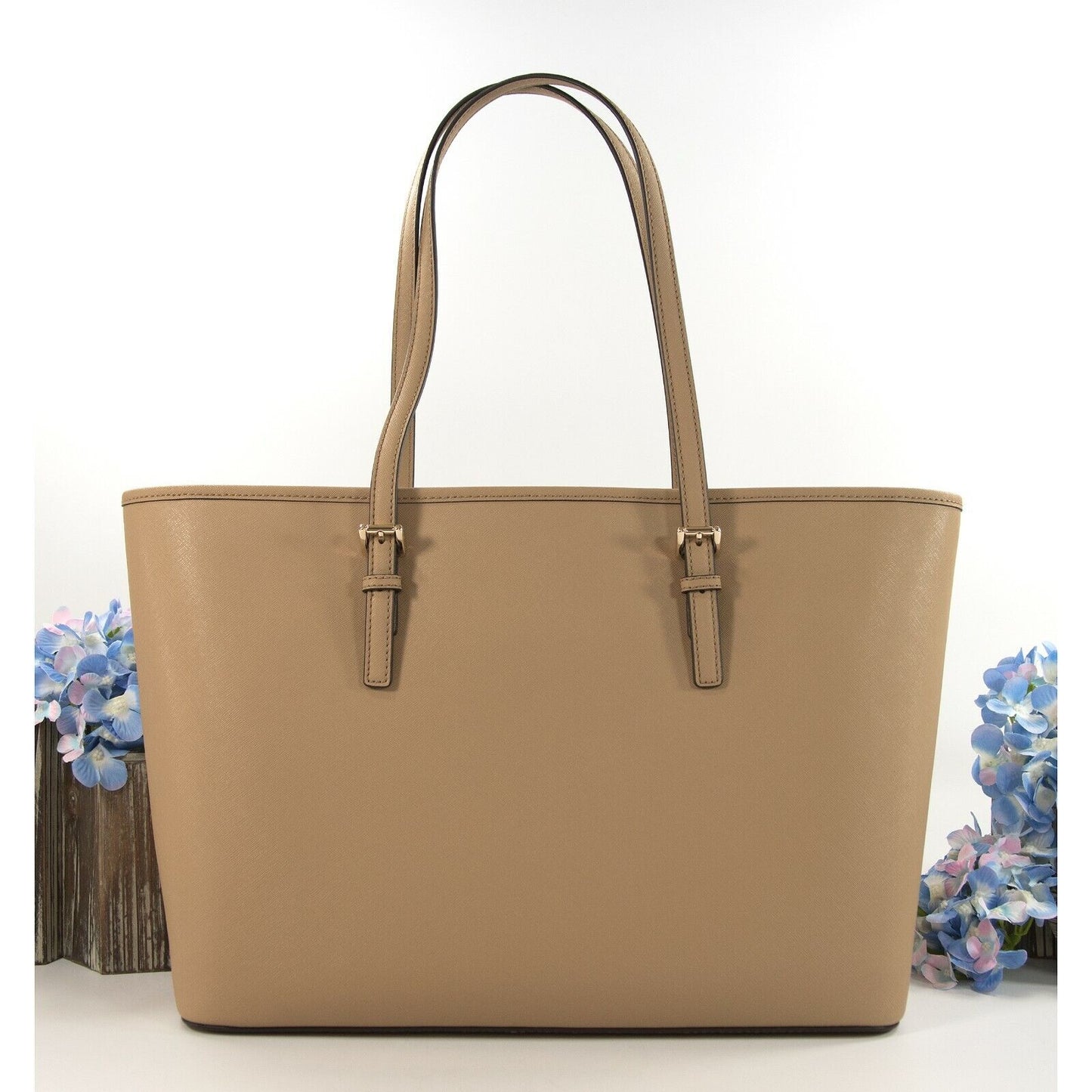 Michael Kors Camel Saffiano Leather Medium Multifunction Travel Tote Bag NWT