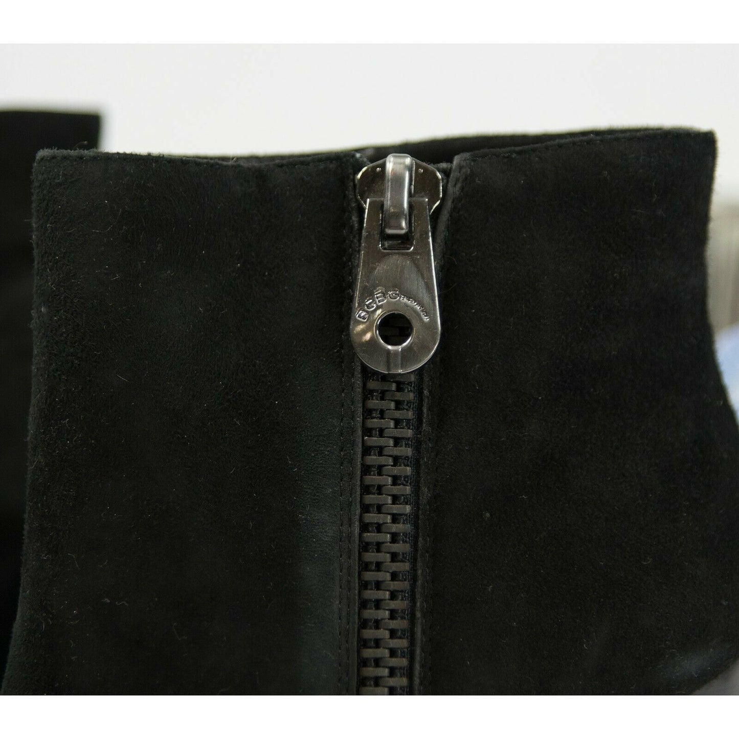 BCBGeneration Rocco Black Suede Leather High Heel Open Toe Bootie Size 9