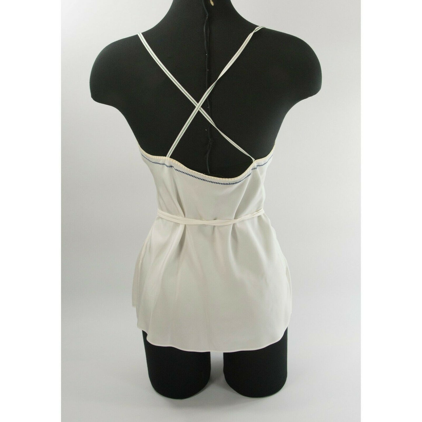 Rag & Bone Chalk Cream Silk Lina Wrap Tank Sleeveless Blouse Top 4 NWT $350