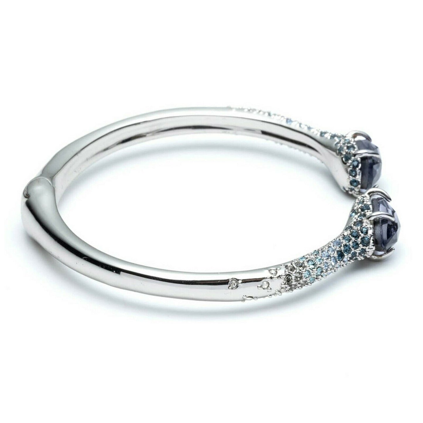 Alexis Bittar Blue Ombre Crystal Break Hinge Cuff Bangle Bracelet NWT