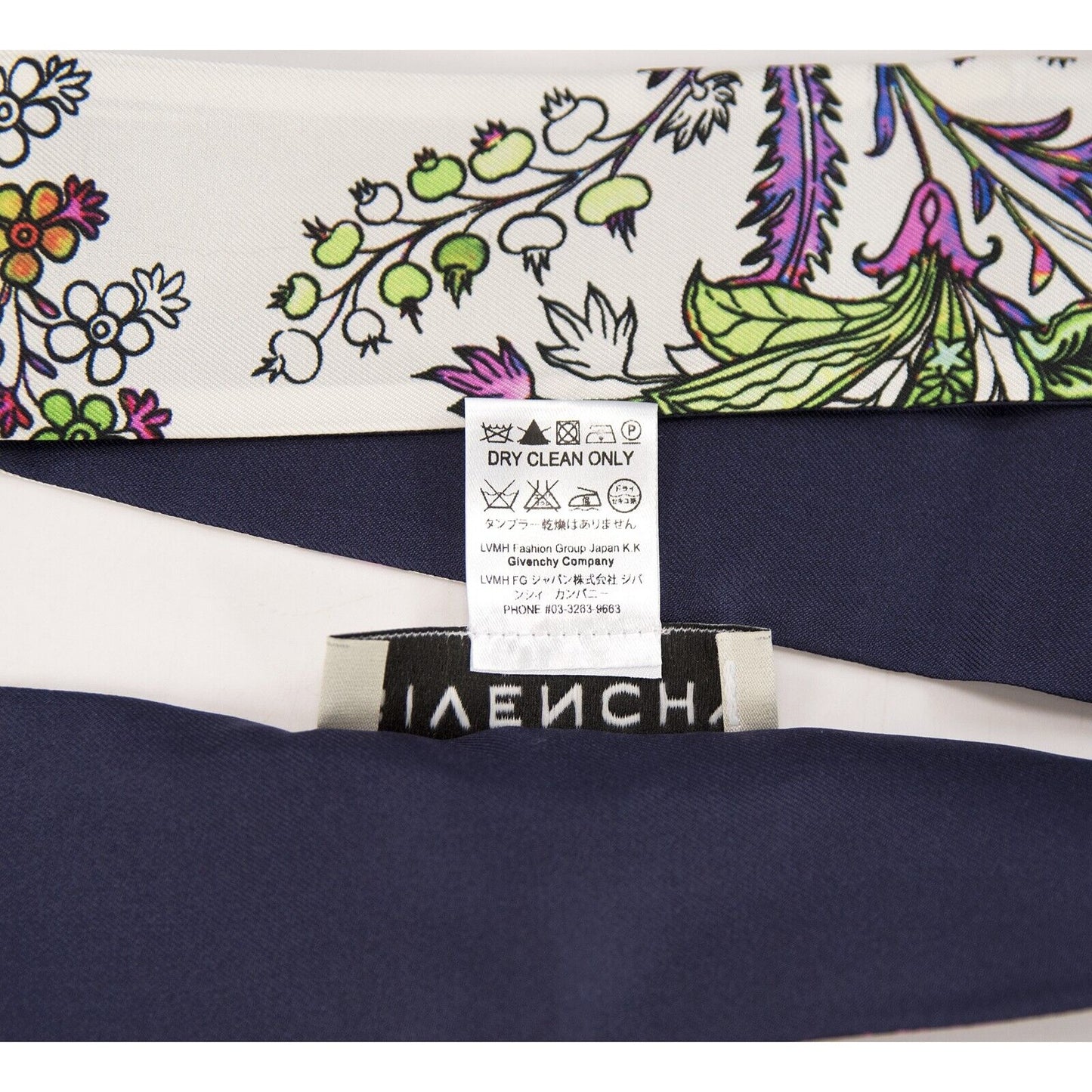 Givenchy Reversible Floral Paisley Silk Bandeau Neck Scarf NWT