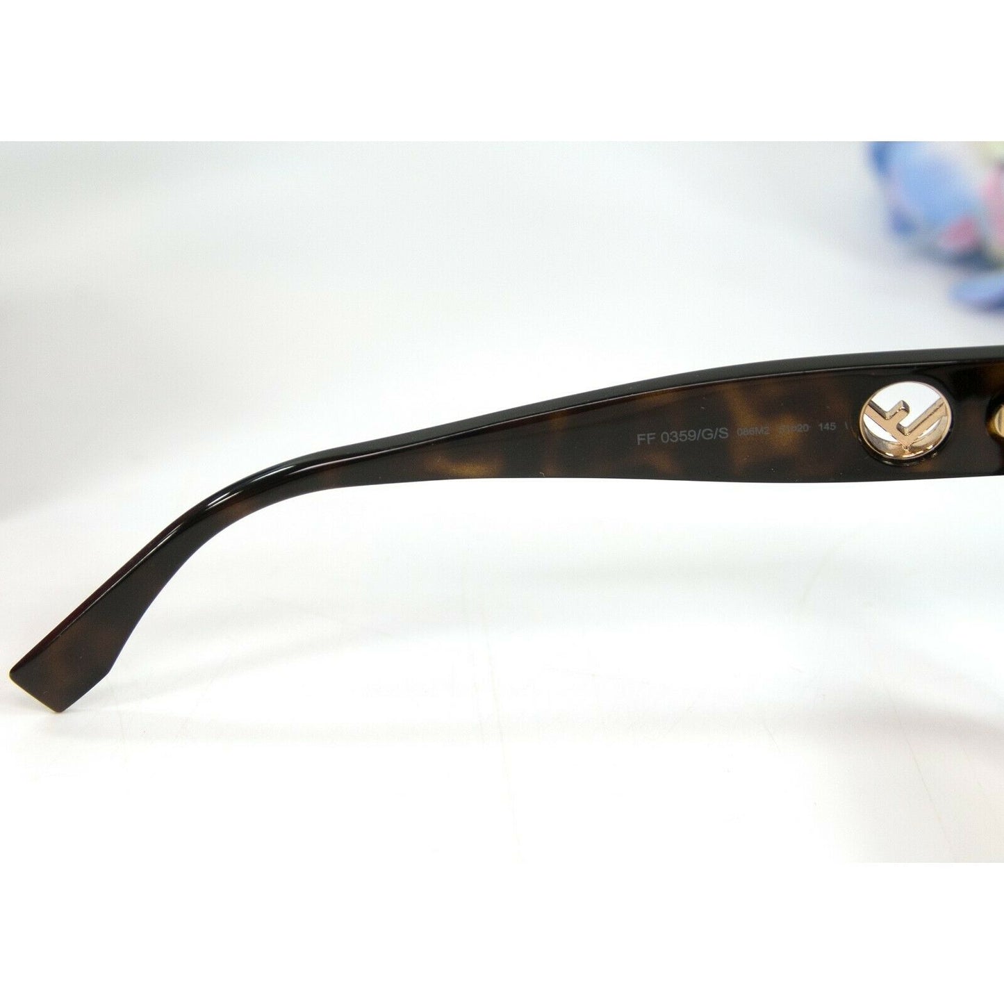 Fendi FF0356S Vh8 Havana Tortoise Acrylic Sunglasses NWT Case