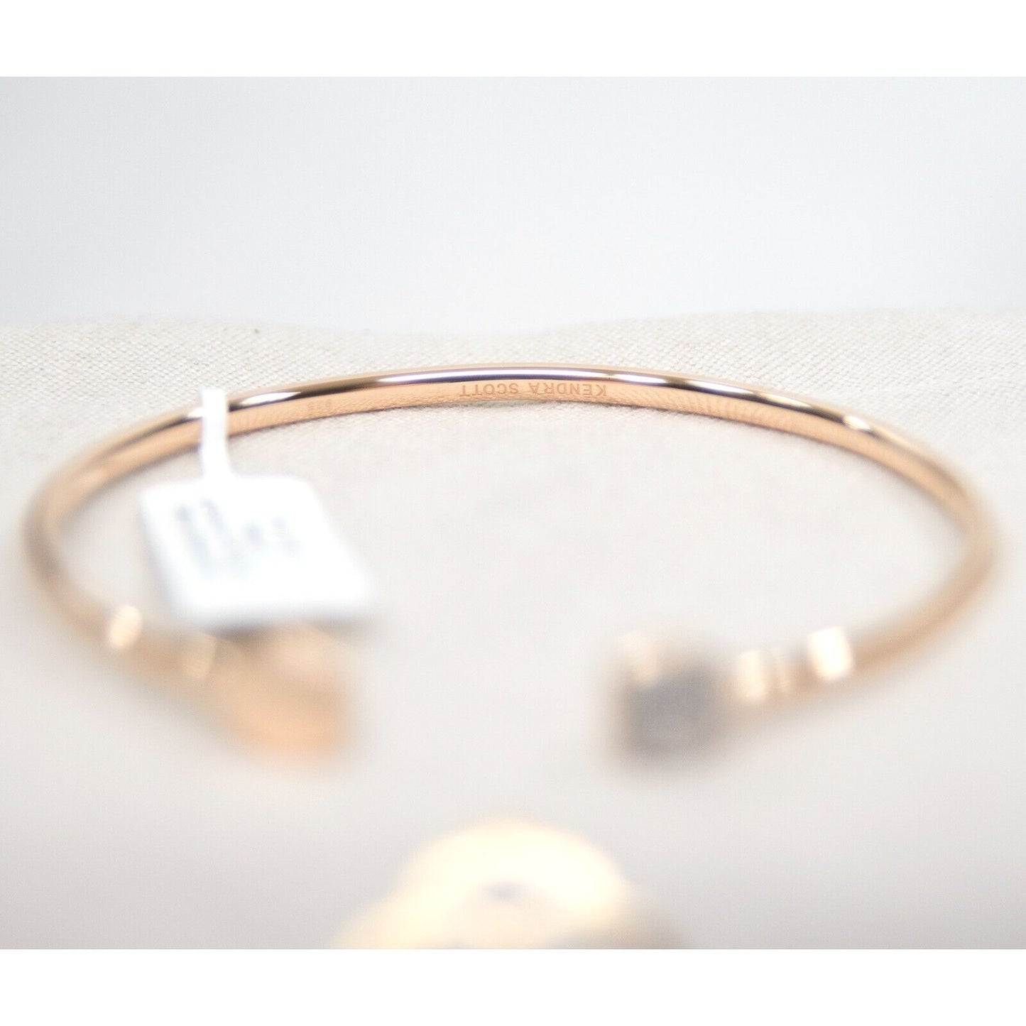 Kendra Scott Davis 18k Rose Gold Vermeil Diamond Open Cuff Bracelet NWT