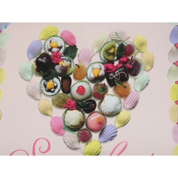 Moschino Sweet Heart Candy Pink Square Silk Scarf