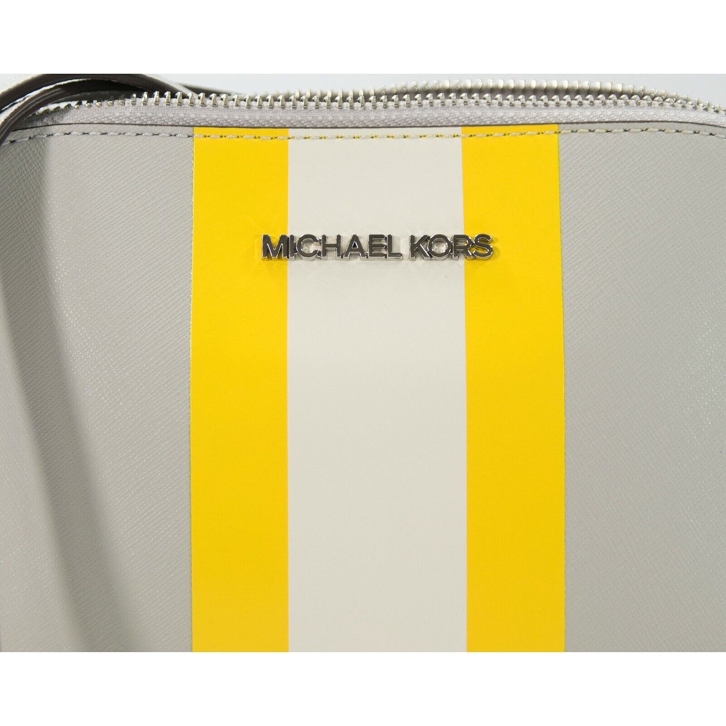 Michael Kors Aluminum Saffiano Leather Cindy Large Dome Crossbody Bag NWT