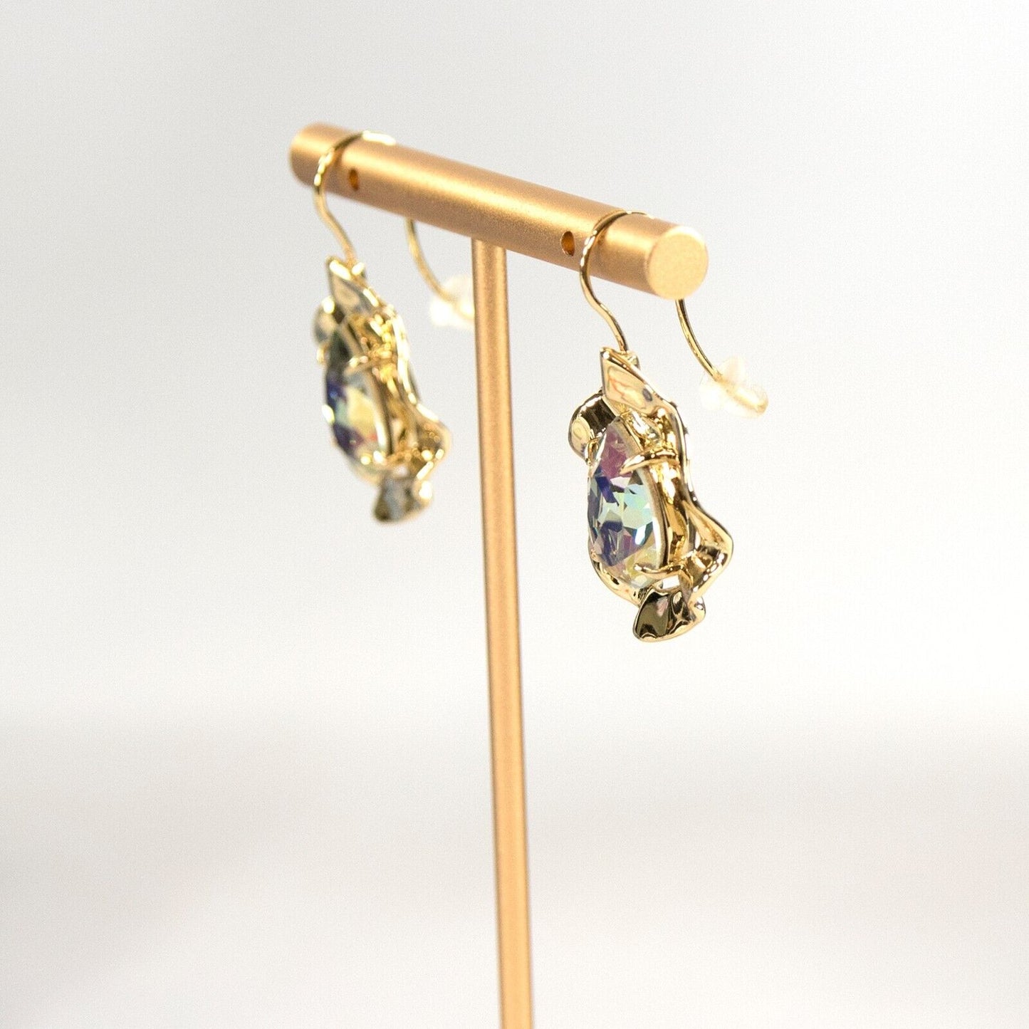 Alexis Bittar Crystal Ancient Coin Large Drop Earrings NWT