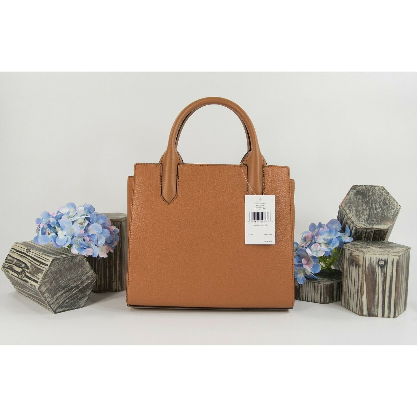 Kate Spade Warm Cognac Leather Flynn Street Small Meriwether Satchel Bag NWT