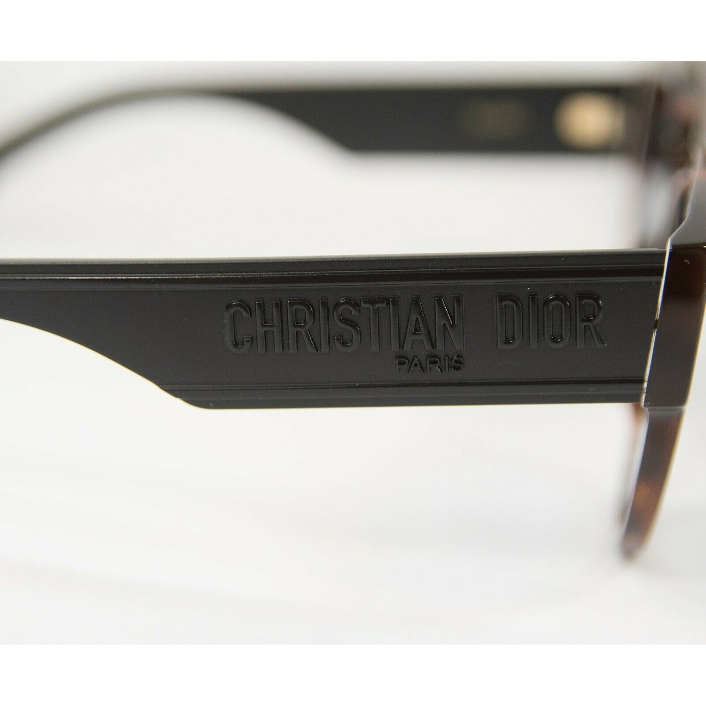 Christian Dior D3P1L Tortoise Blue Black Cat Eye Logo Sunglasses NWT Case