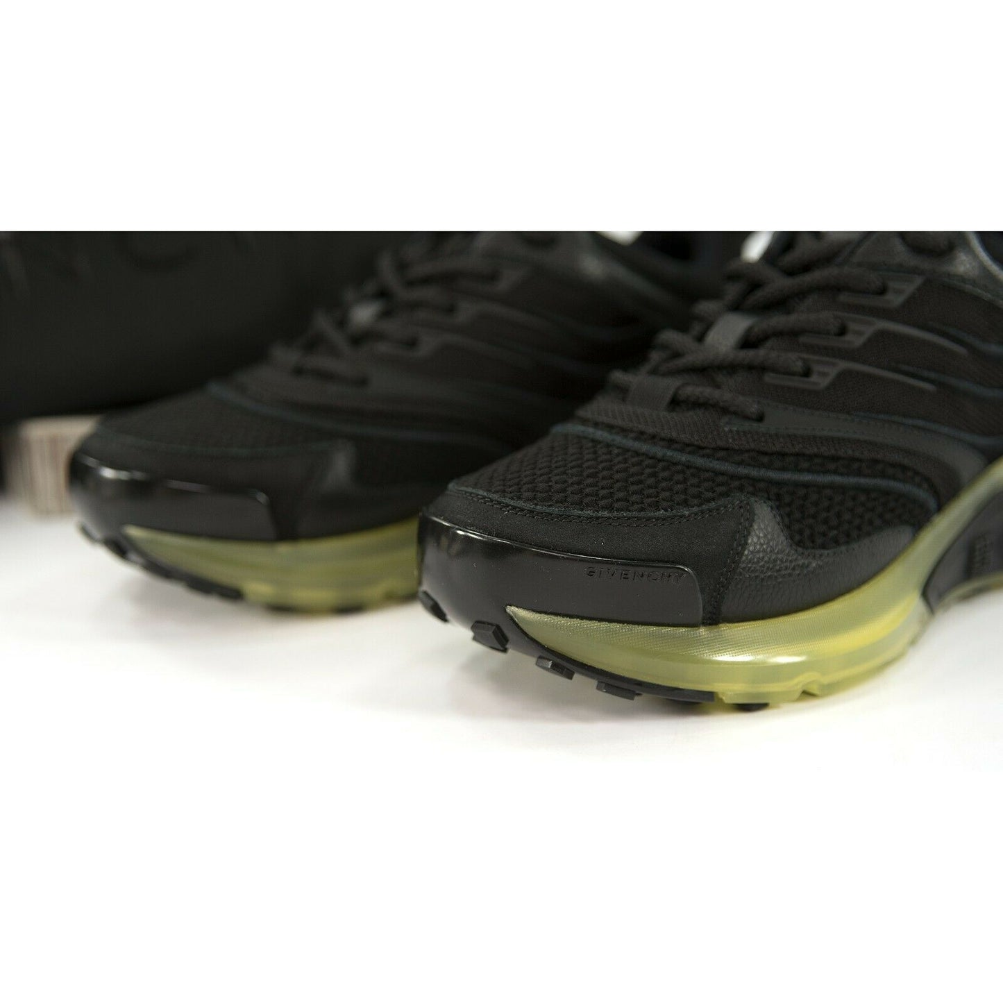 Givenchy GIV 1 Black Calf Leather Oversize Sneakers 38.5 NIB