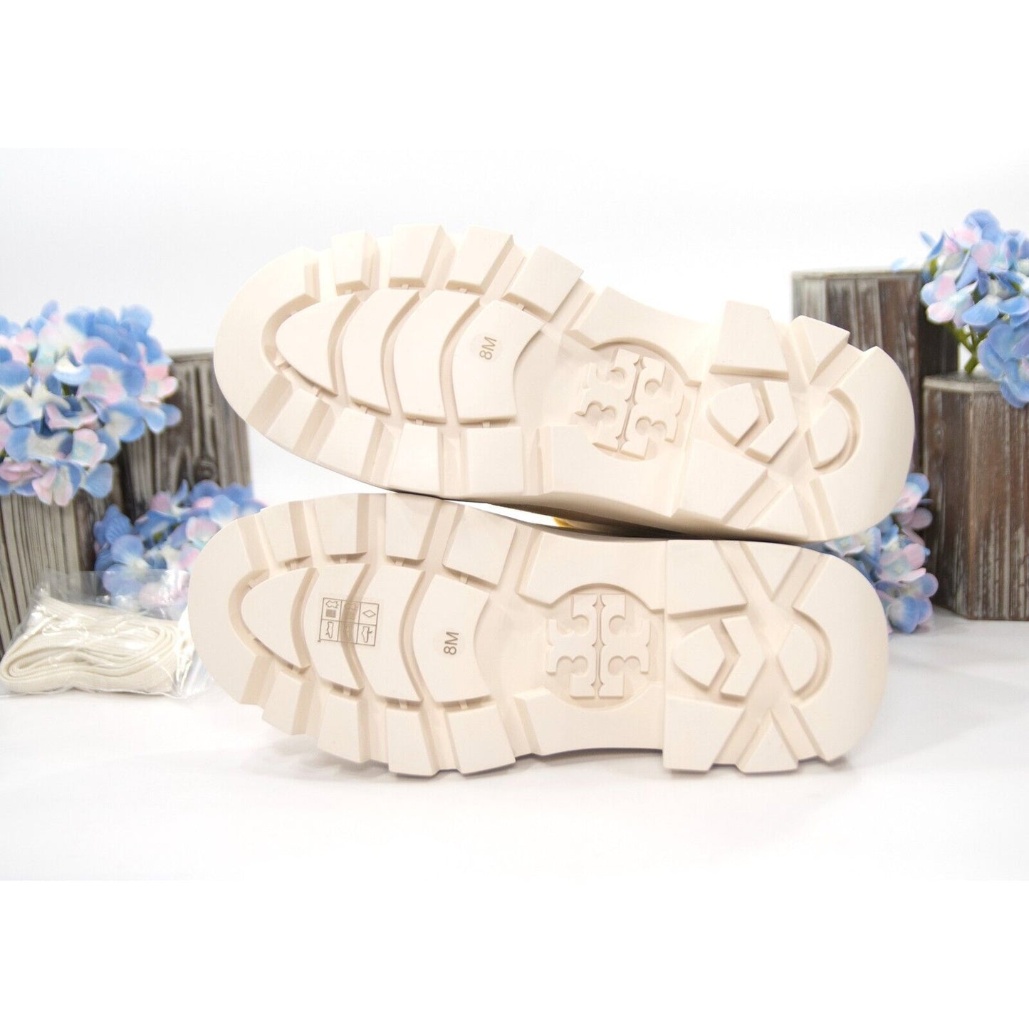 Tory Burch Camp Sneaker Sand Tan Suede Canvas Lace Up Boots Size 8 NIB