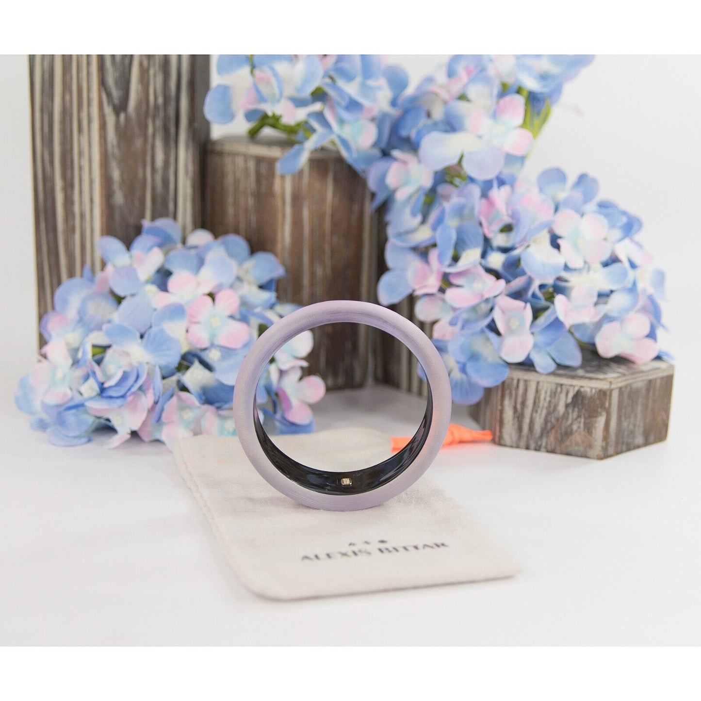 Alexis Bittar Mulberry Purple Lucite Medium Tapered Bangle Bracelet NWT