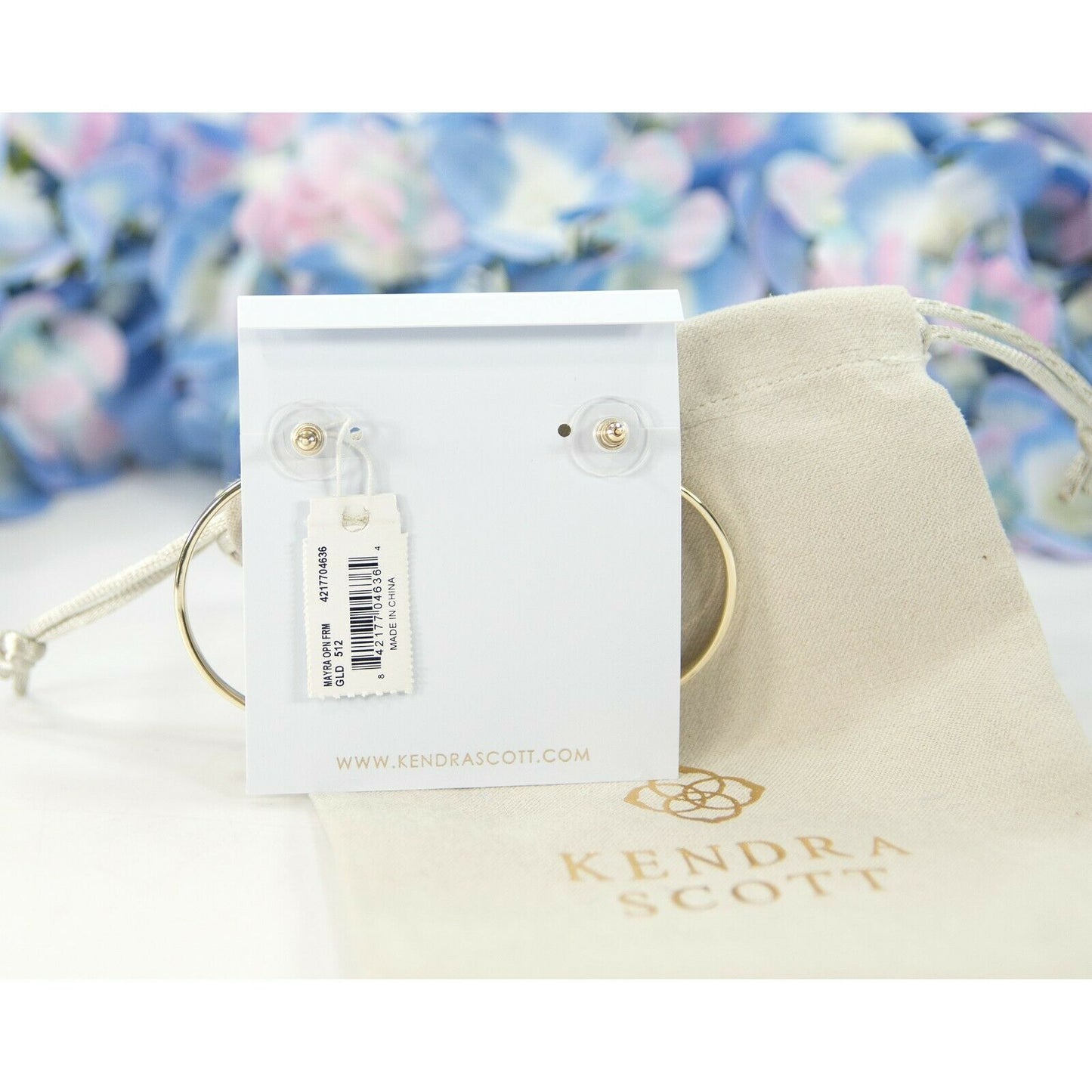 Kendra Scott Mayra Dichroic Glass Rhodium Drop Dangle Hoop Earrings NWT