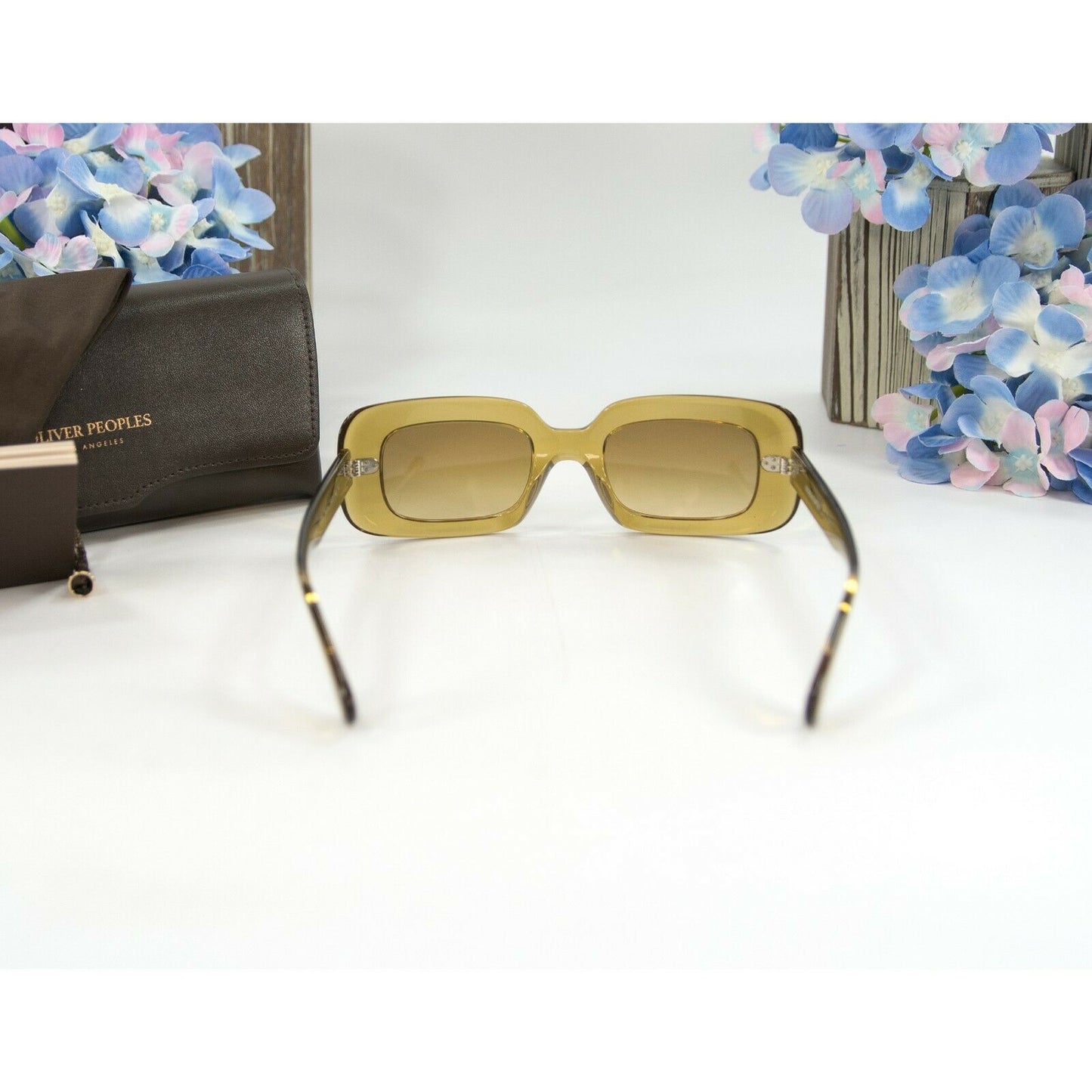 Oliver Peoples OV5394 Honey Yellow Acrylic Logo Sunglasses NWT Case