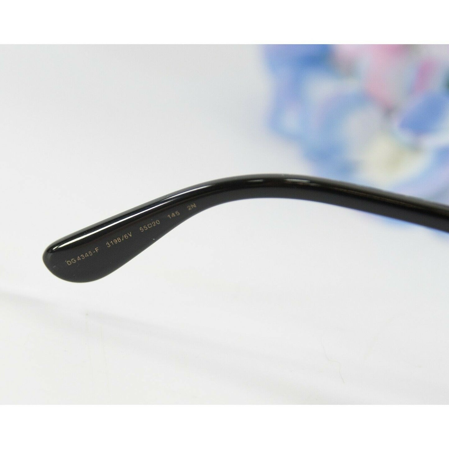 Dolce & Gabbana DG4345 Silver Glitter Leopard Cateye Logo Acrylic Sunglasses NWT
