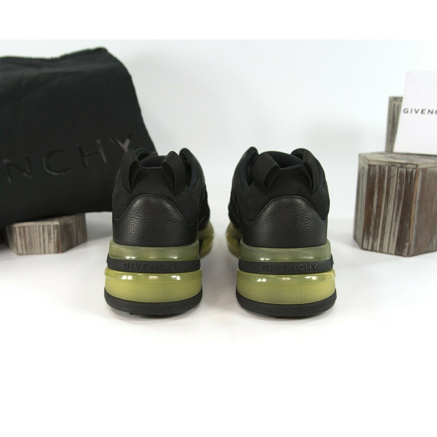 Givenchy GIV 1 Black Calf Leather Oversize Sneakers 38.5 NIB