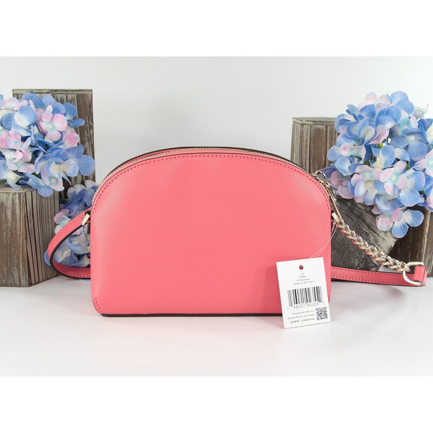 Kate Spade Cameron Street Hilli Garden Pink Leather Dome Crossbody Bag NWT