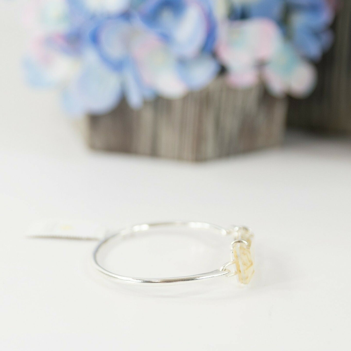 Kendra Scott Collins White Abalone Silver Bangle Cuff Bracelet NWT