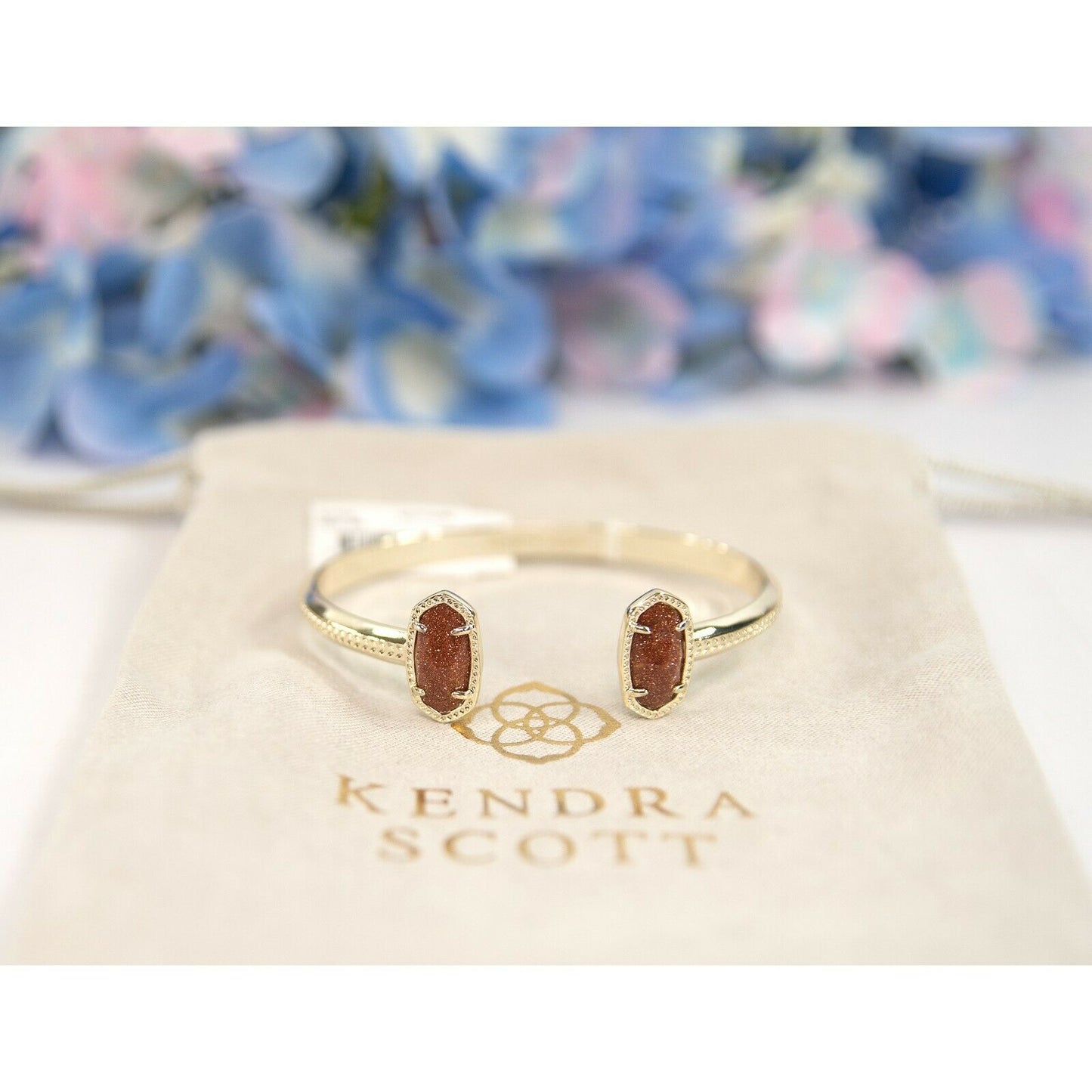 Kendra Scott Elton Goldstone Bangle Cuff Bracelet NWT