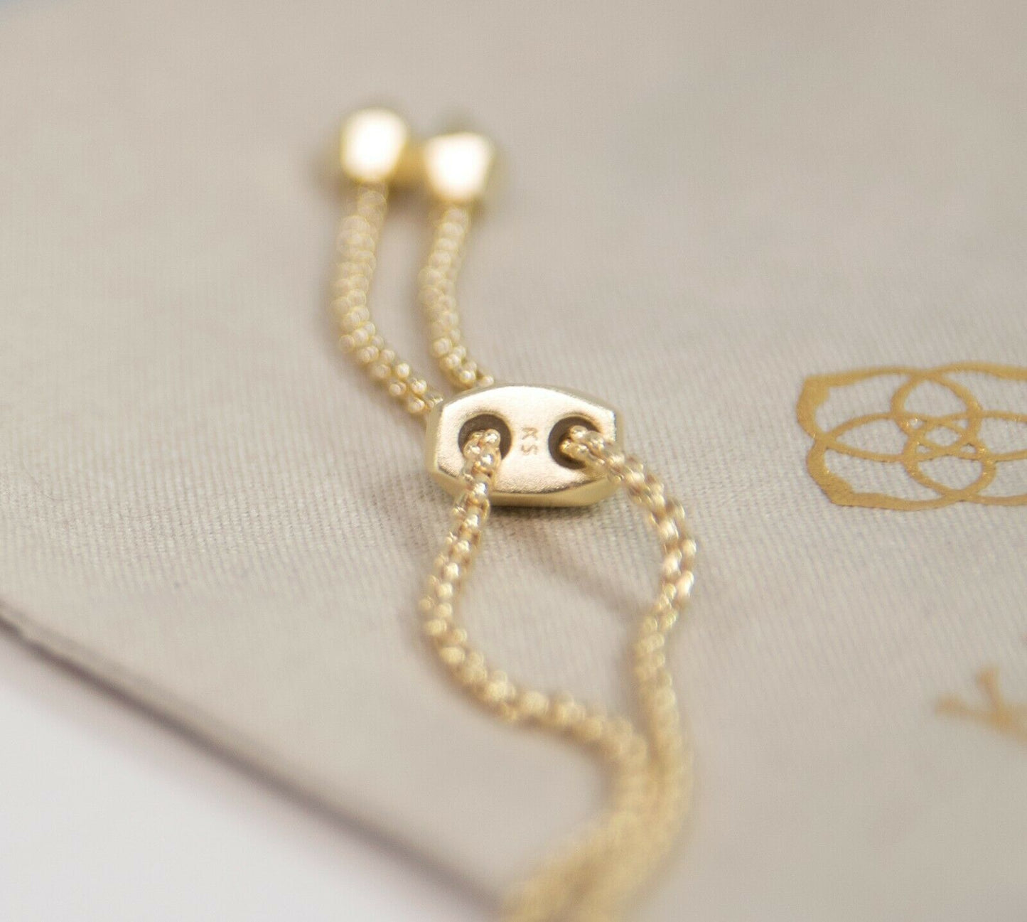 Kendra Scott Teo Gold Goldstone Pendant Long Necklace NWT