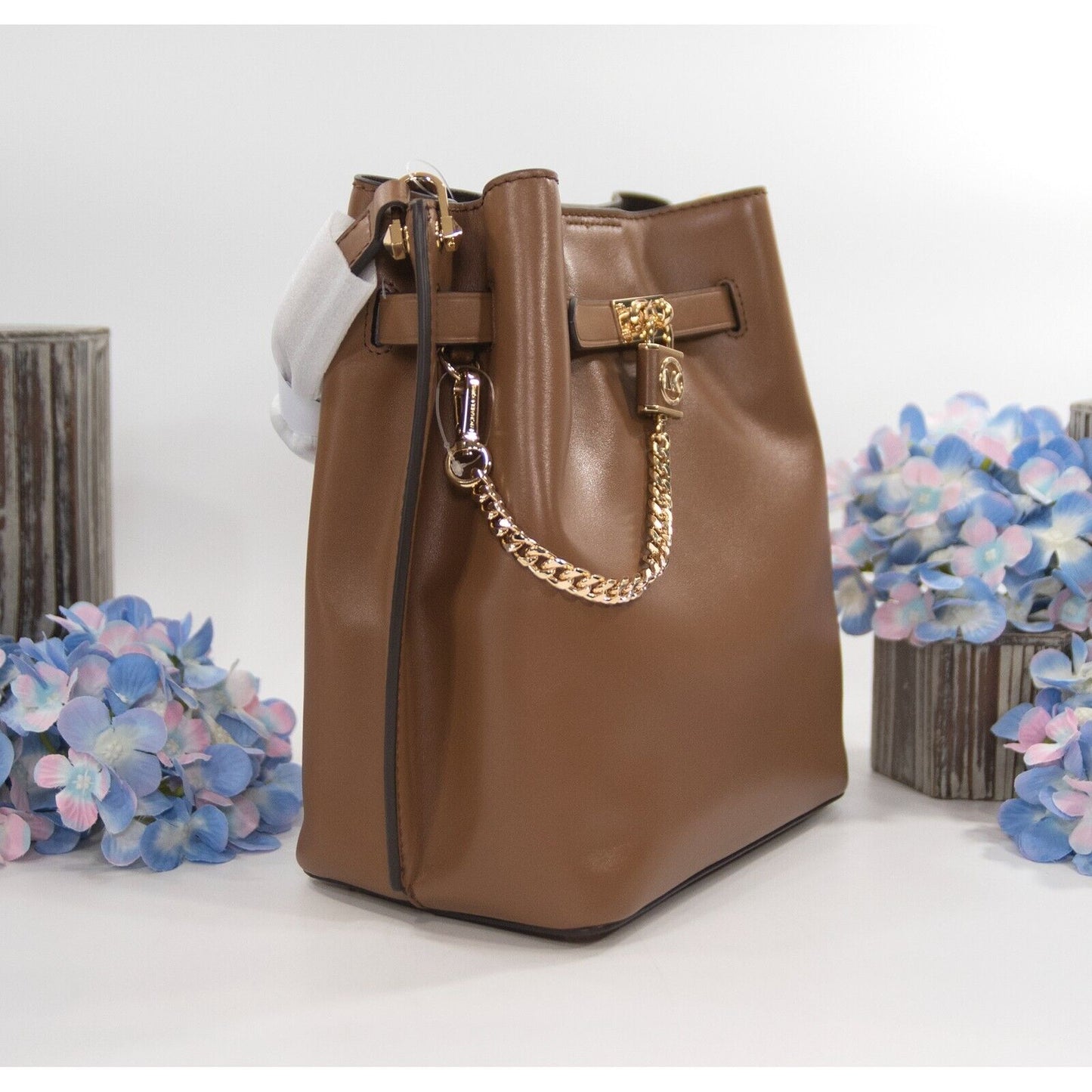 Michael Kors Luggage Brown Hamilton Legacy Leather Satchel Bag NWT