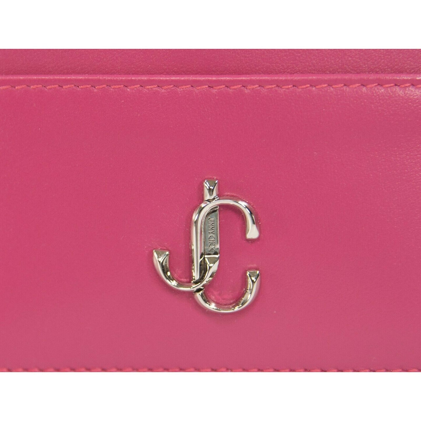 Jimmy Choo Umika Bubble Gum Pink Leather Card Case Holder Wallet NWT