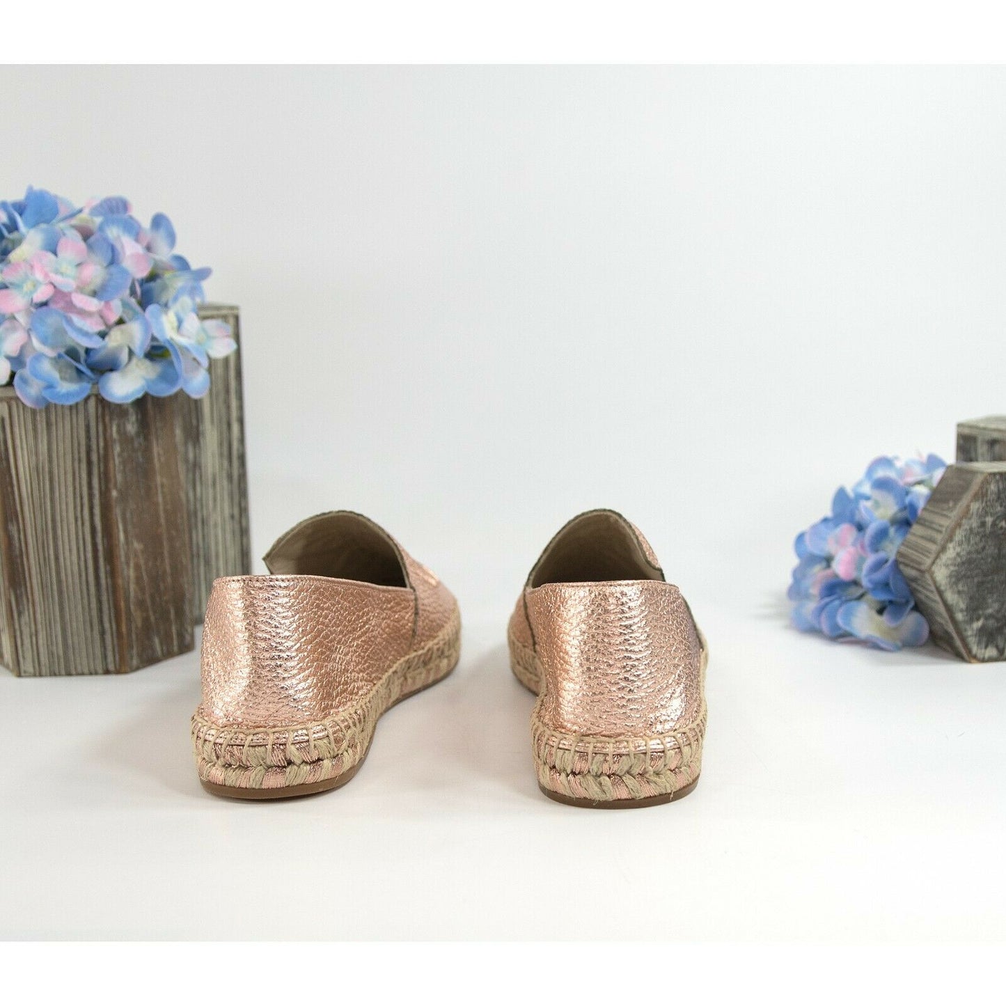 Sophia Webster Rose Gold Leather Butterfly Espadrille Flats 36 NIB