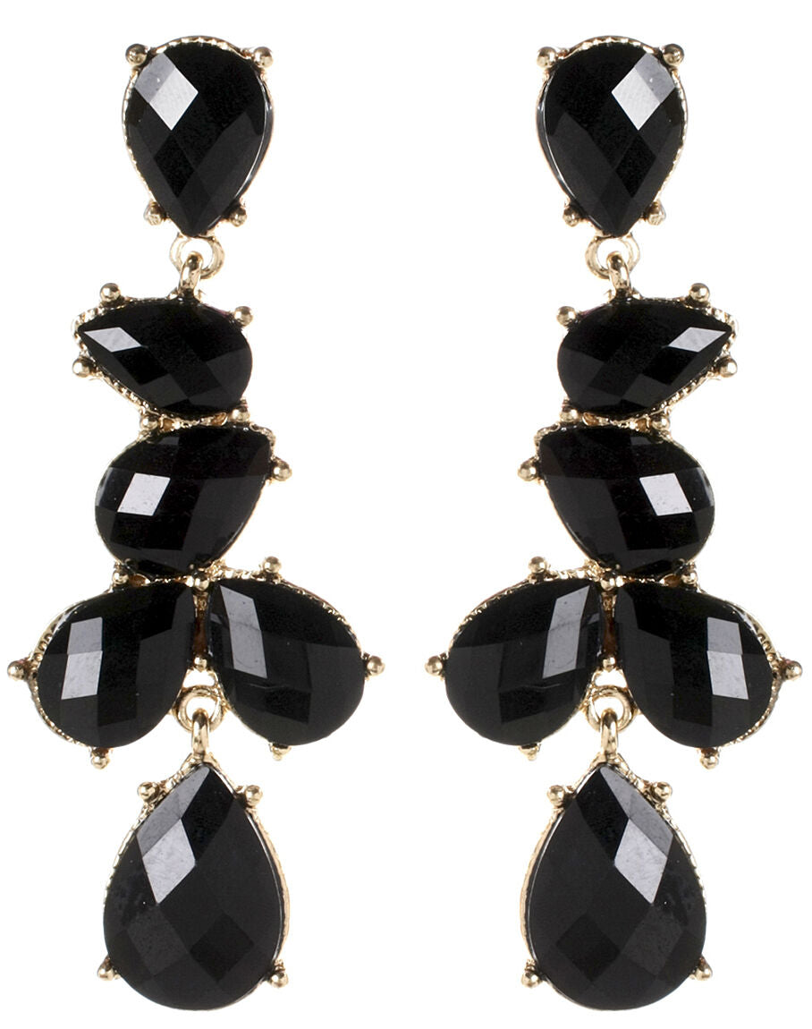 Amrita Singh Gold Black Hamptons Teardrop Earrings ERC 80