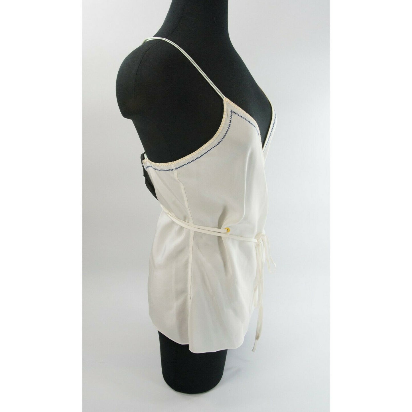 Rag & Bone Chalk Cream Silk Lina Wrap Tank Sleeveless Blouse Top 4 NWT $350