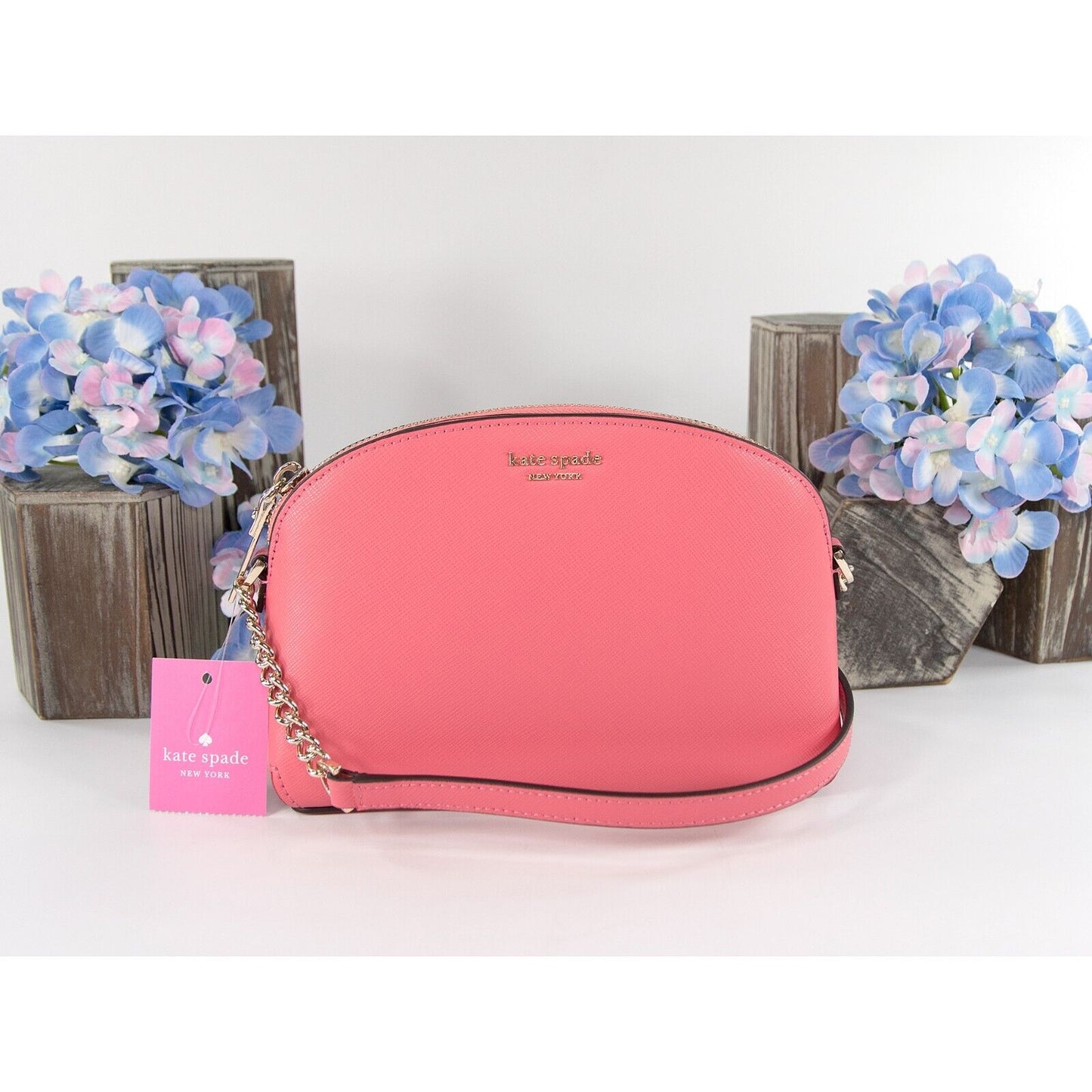 Kate Spade Cameron Street Hilli Garden Pink Leather Dome Crossbody Bag NWT