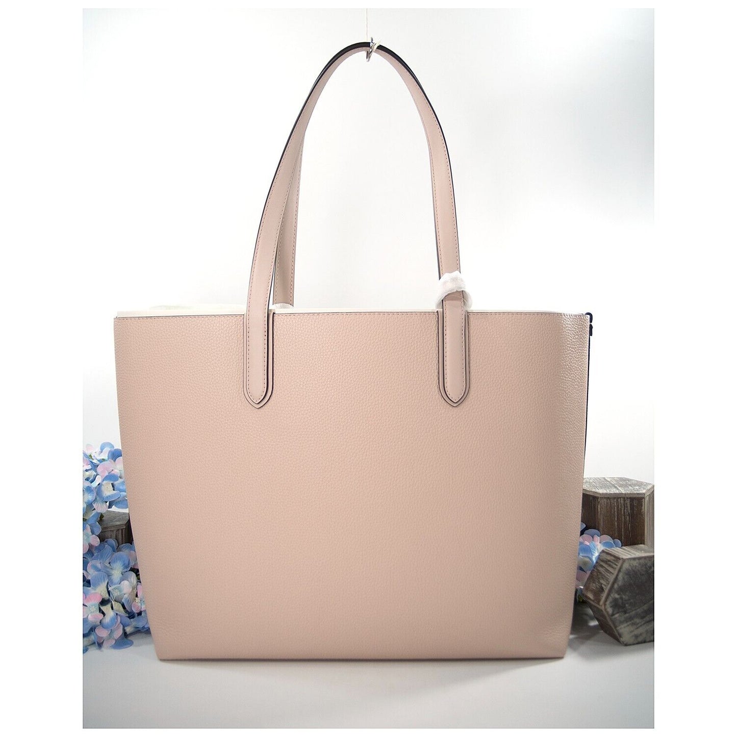 Michael Kors Soft Pink Bedford Medium Top Zip Pocket Tote