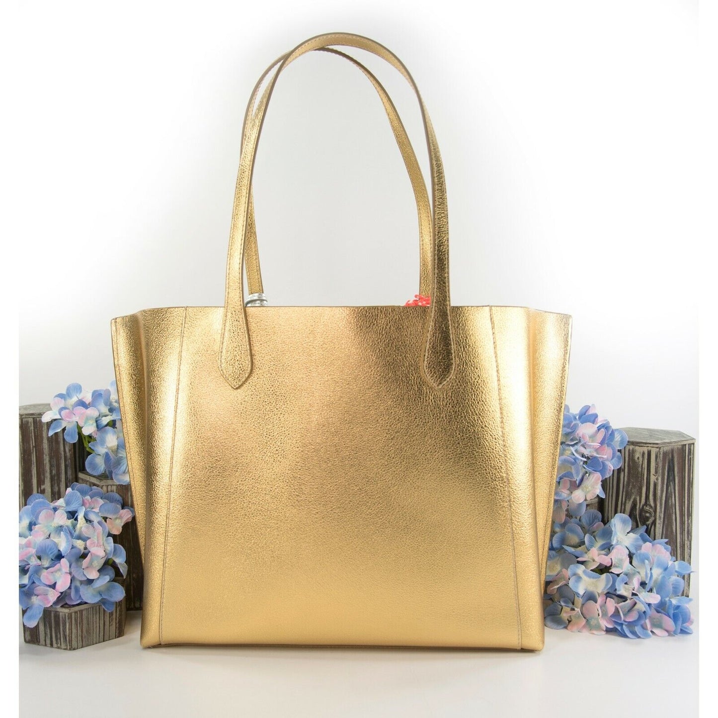 Sophia Webster Hola Gold Silver Metallic Leather Butterfly Tote Bag NWT