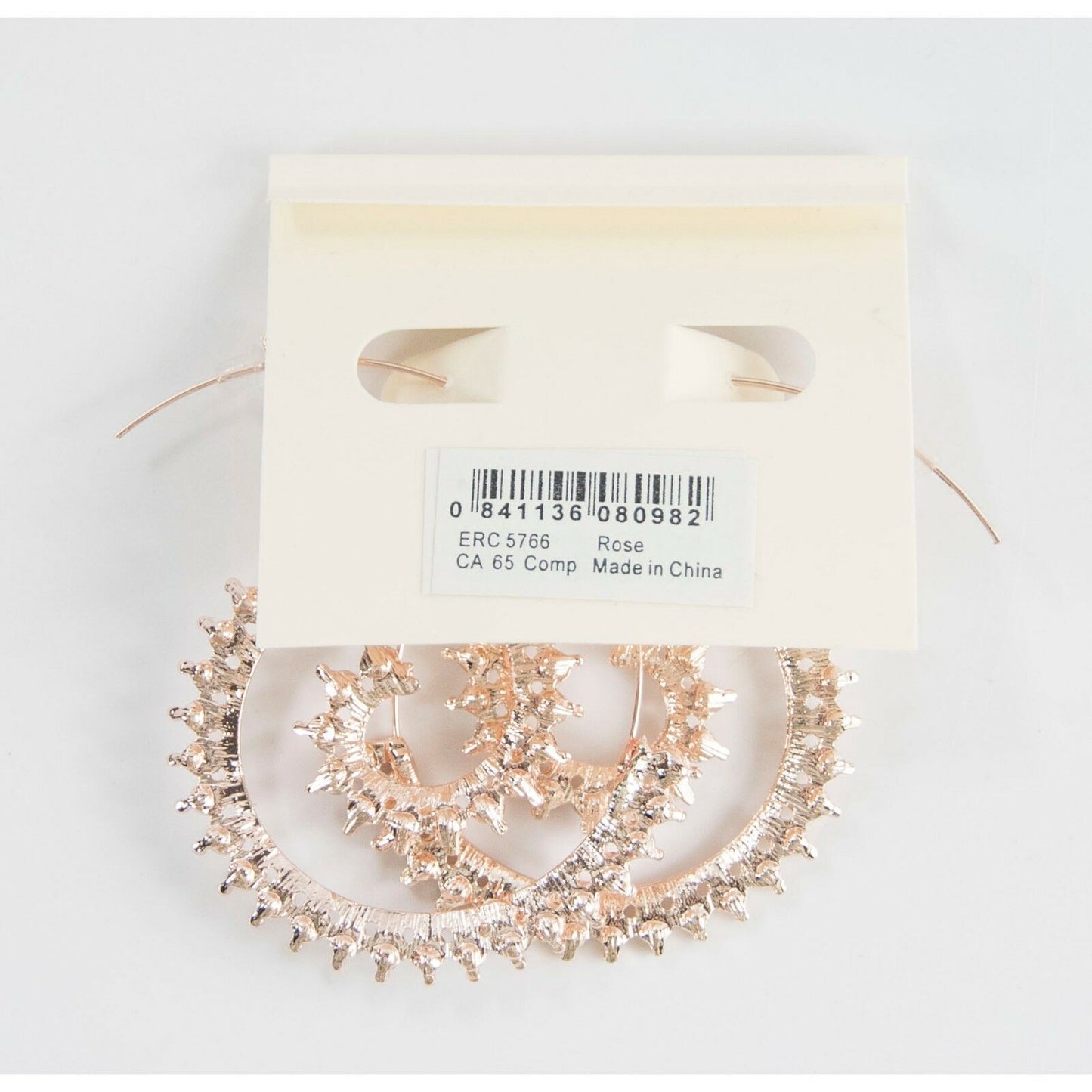 Amrita Singh Glamour Crystal Spiral Filigree Rose Gold Earrings ERC 5766 NWT