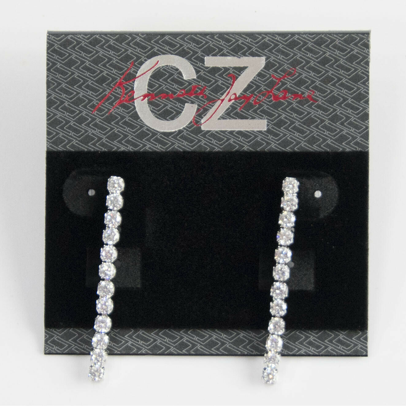 CZ by Kenneth Jay Lane 2 cttw Linear Earrings KE1005 NWT
