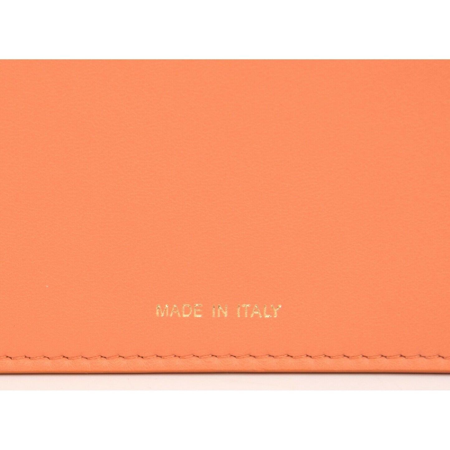 Fendi Peekaboo Pocket Large Coral Leather Flat Wallet Pouch NWT