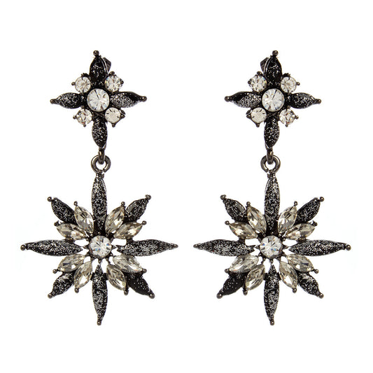 Amrita Singh Gold Glitter Princess Joan Resin Statement Earrings ERC 3499 NWT