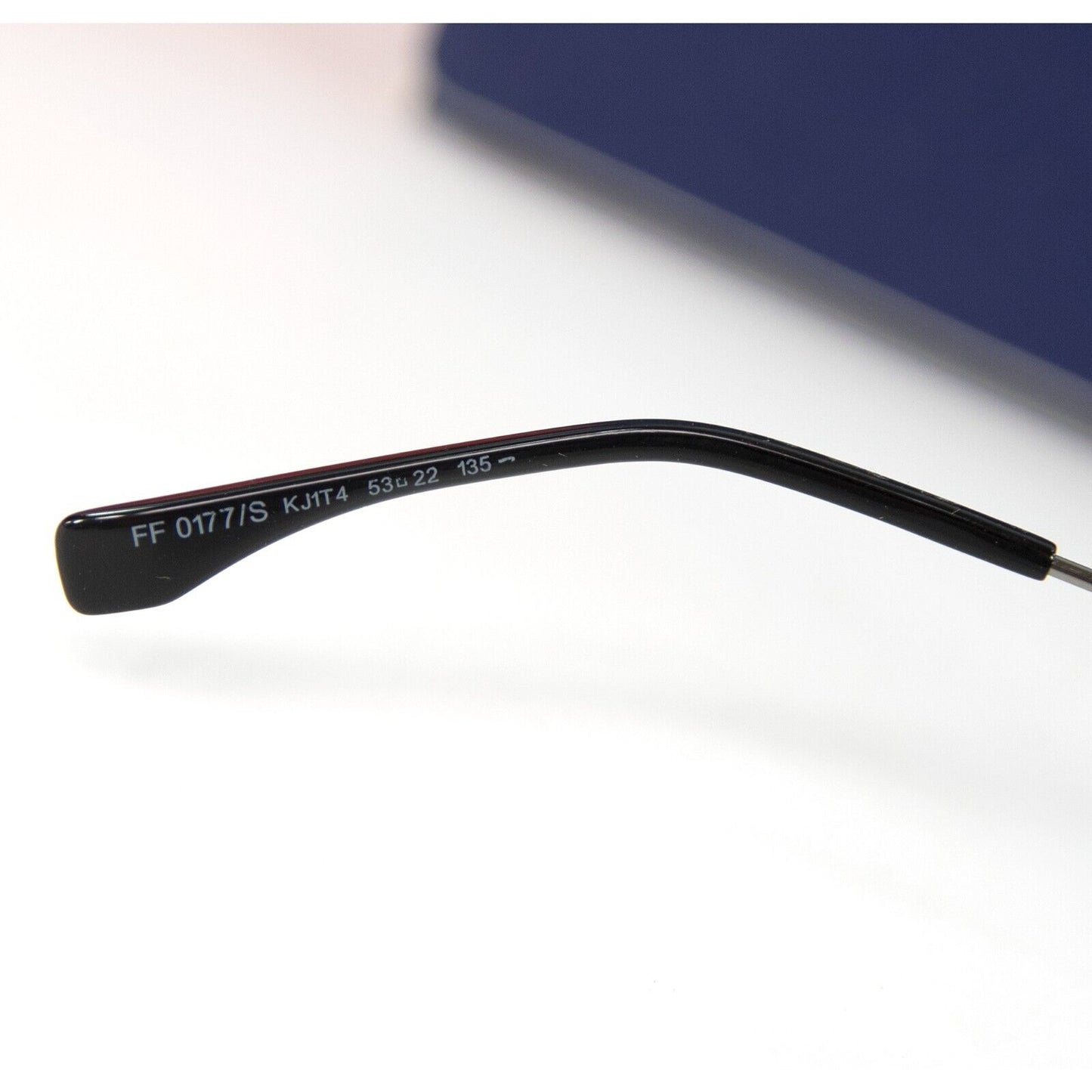 Fendi FF0177S Black Metal Acrylic Round Cat Eye Sunglasses NWT Case