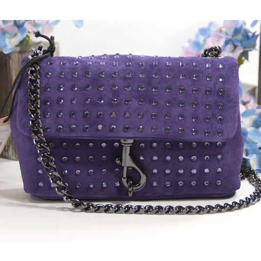 Rebecca Minkoff Edie Date Night Studded Passion Flower Suede Mini Bag NWT