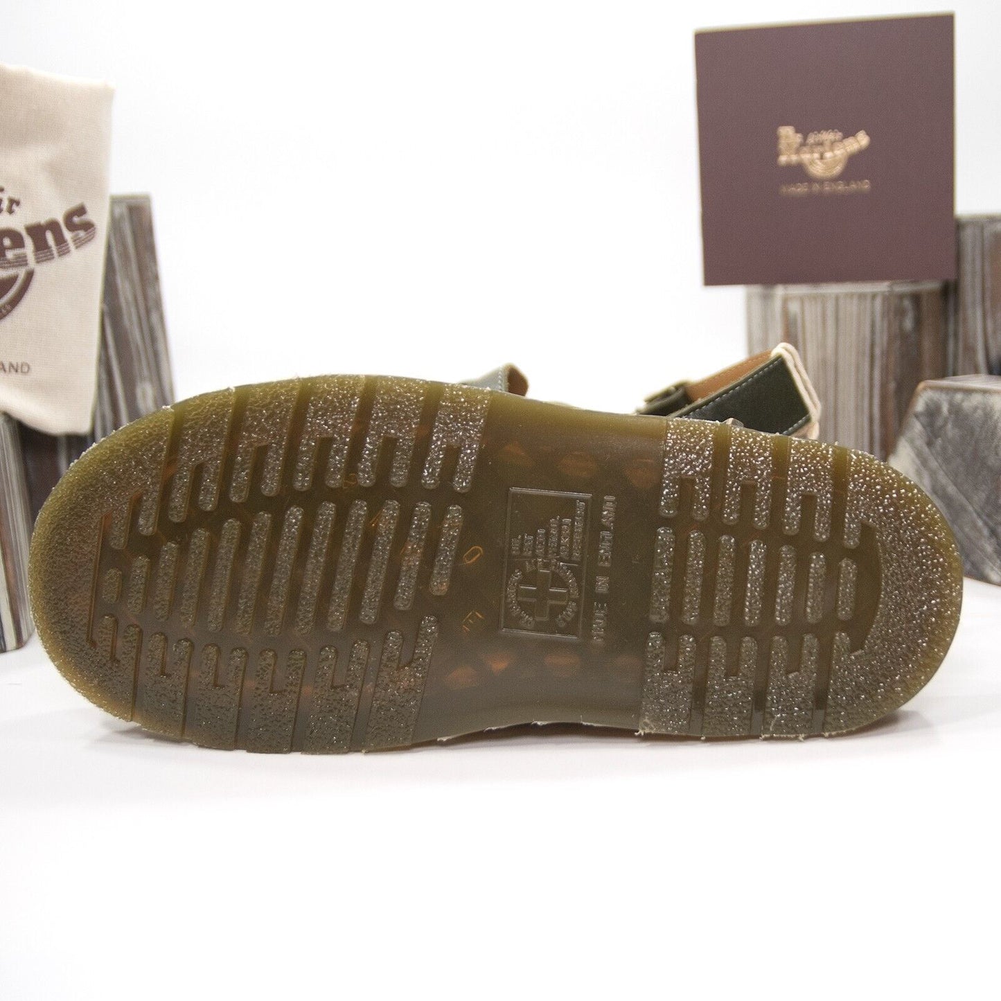 Dr. Martens Made In England Jorge Dark Green Leather Mules Sandals Mens 45 NIB